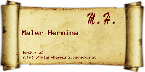 Maler Hermina névjegykártya